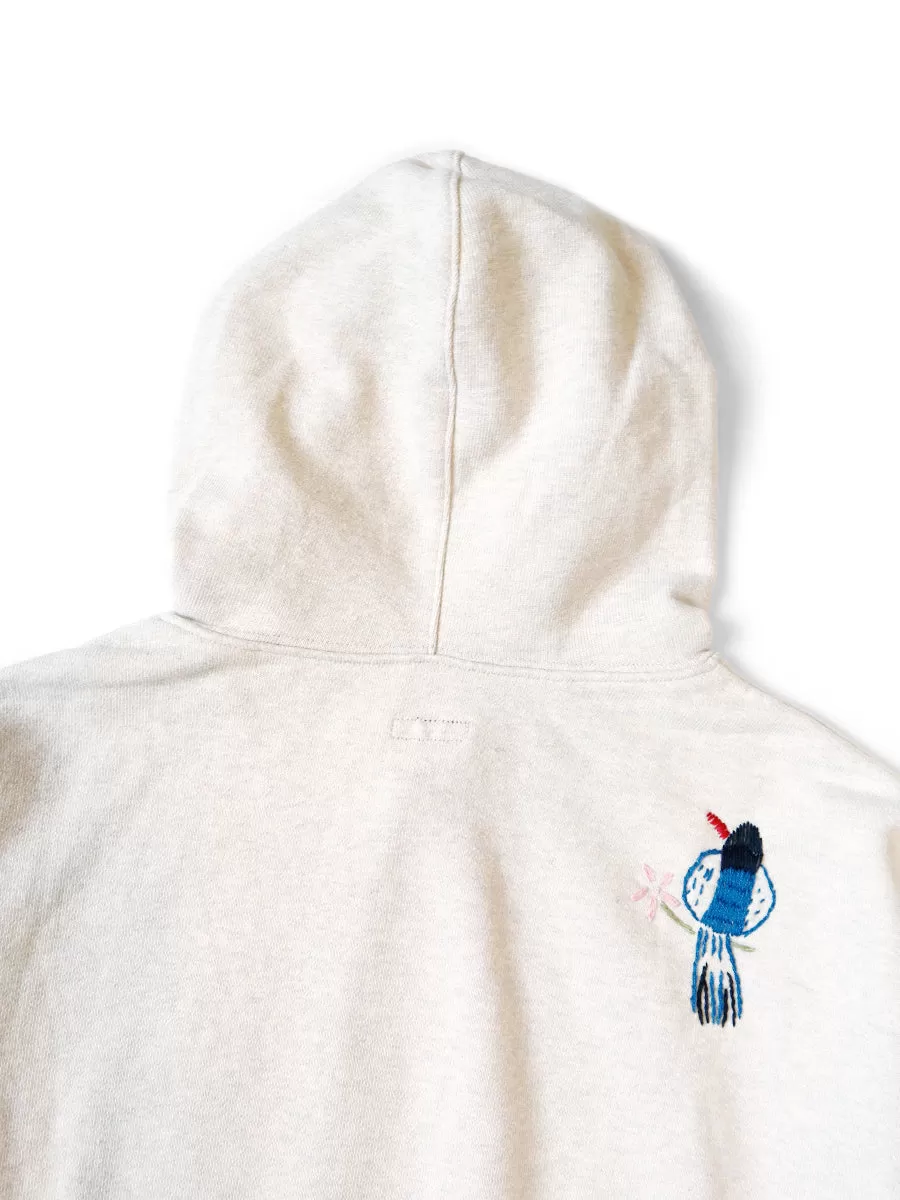 Kapital TOP fleece hooded sweatshirt (magpie embroidery) sweater Hoodie