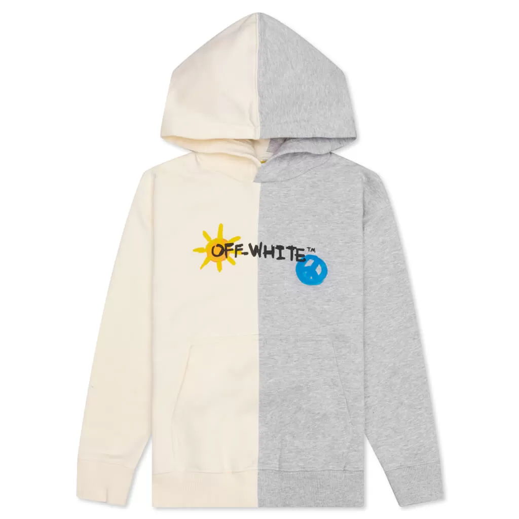 Kids Sun & Peace Hoodie - Off White/Multicolor