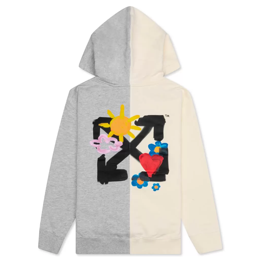 Kids Sun & Peace Hoodie - Off White/Multicolor