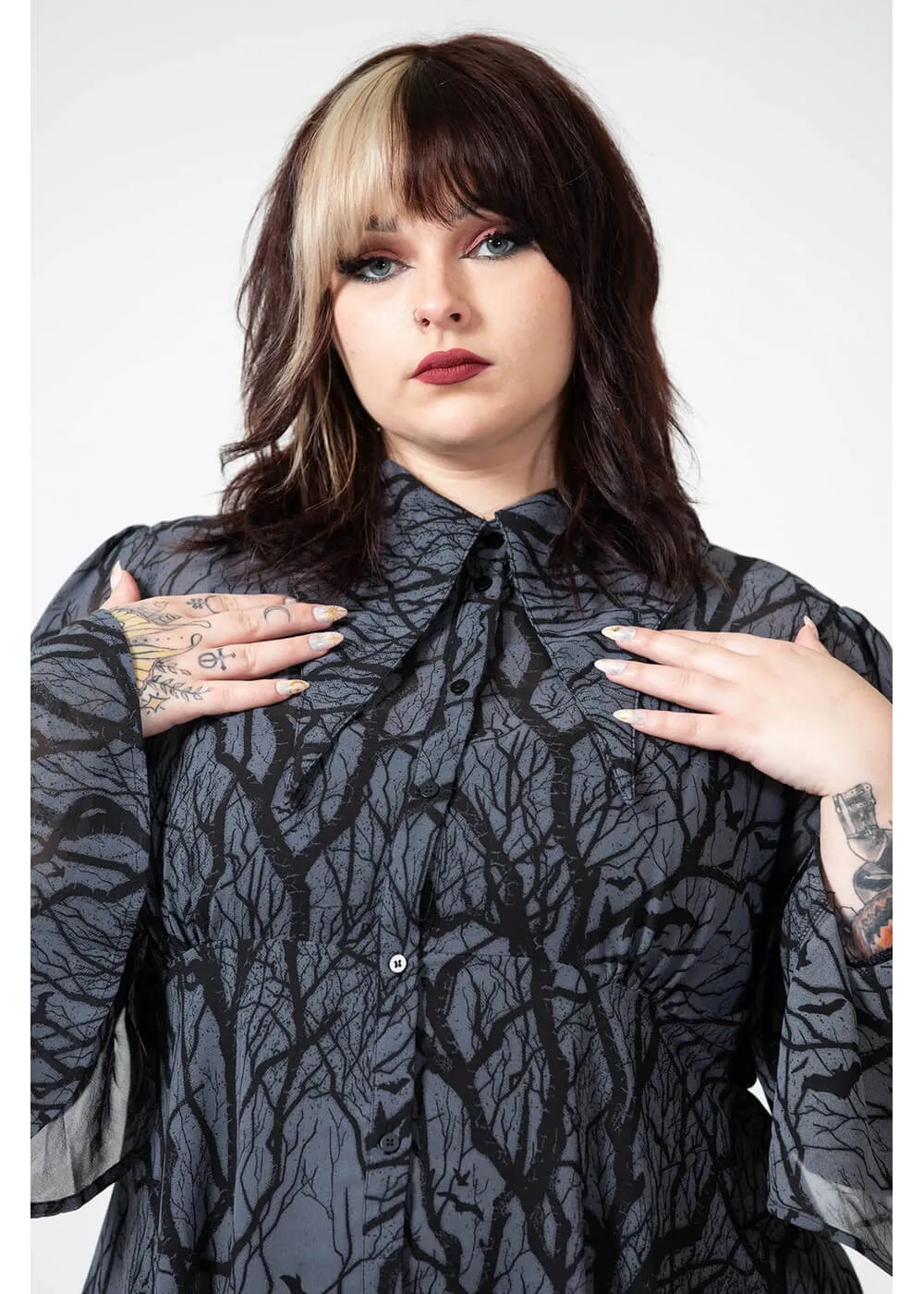 Killstar Woodland Witch Wicked Wood Collar Dress Black