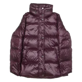 LAUREN RALPH LAUREN Womens Puffer Jacket Purple Hooded XS