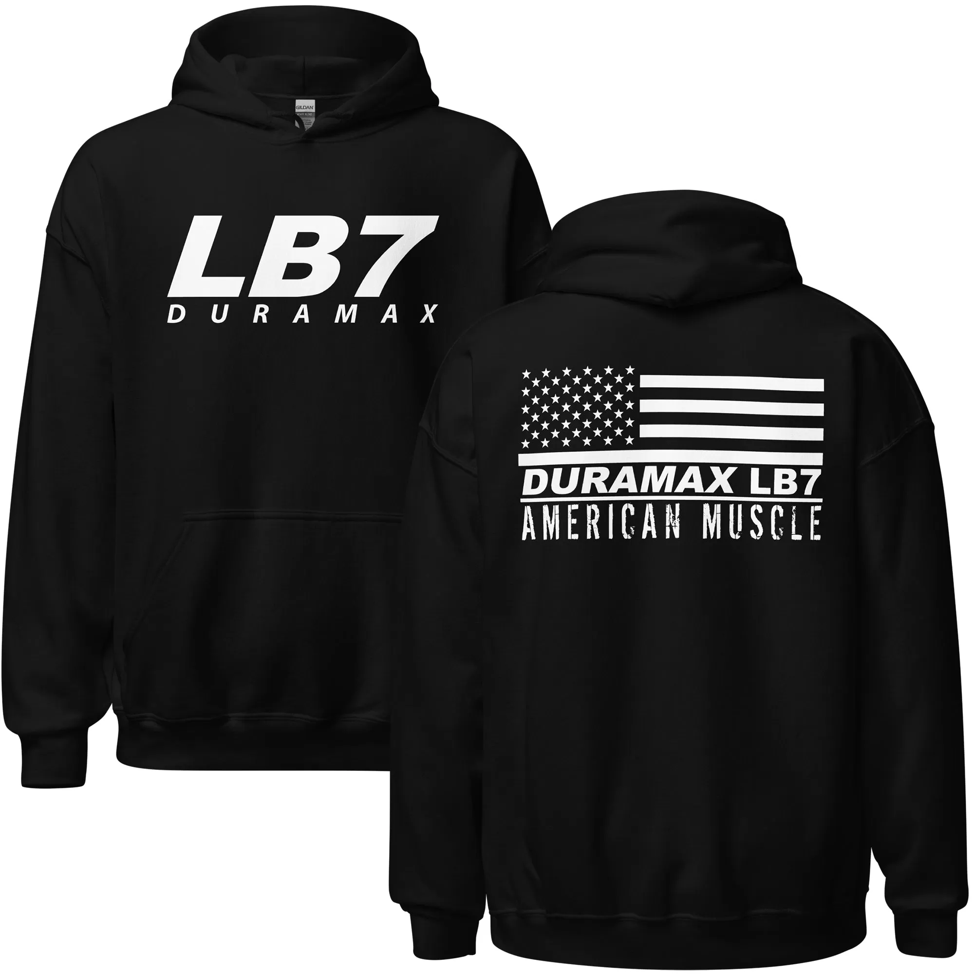 LB7 Duramax Sweatshirt Hoodie - American Muscle Flag