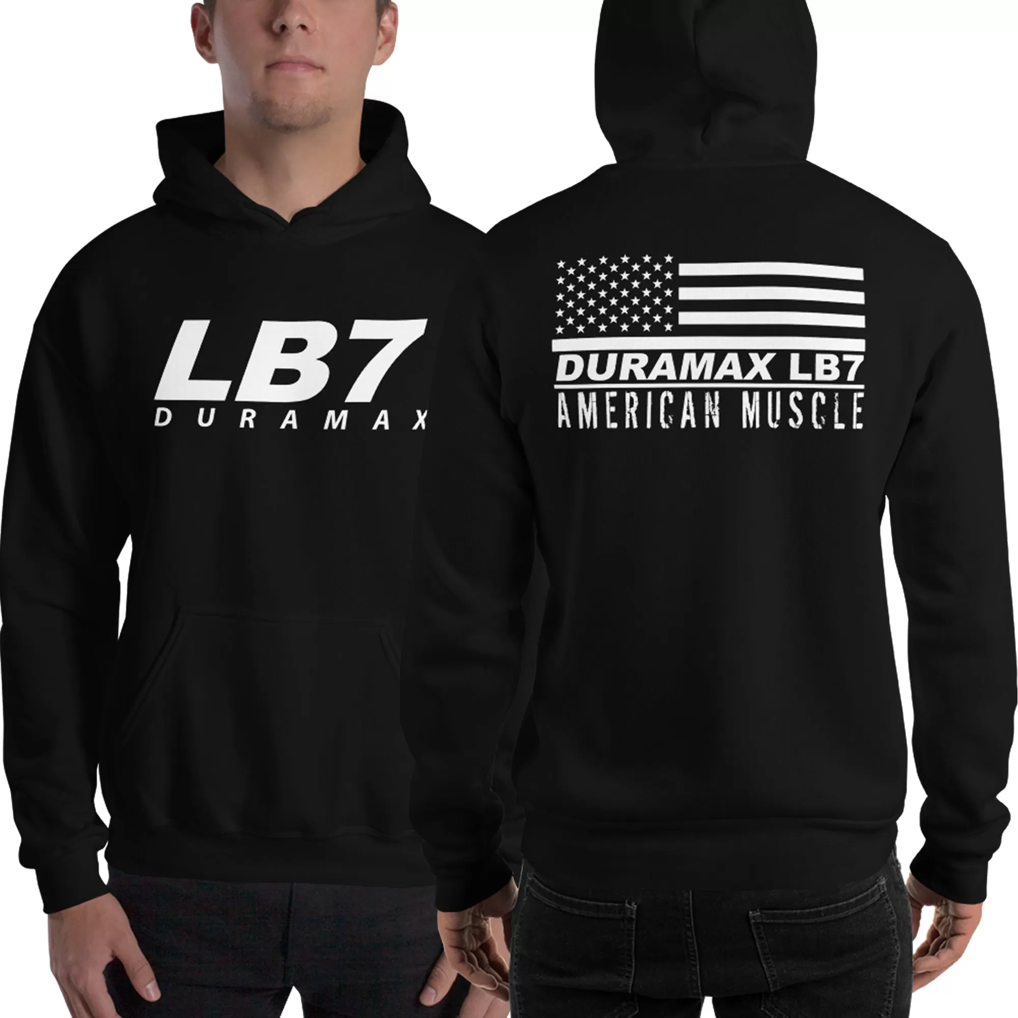 LB7 Duramax Sweatshirt Hoodie - American Muscle Flag