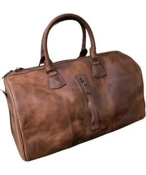 Leathere Women's Vintage Leather Weekender Bag