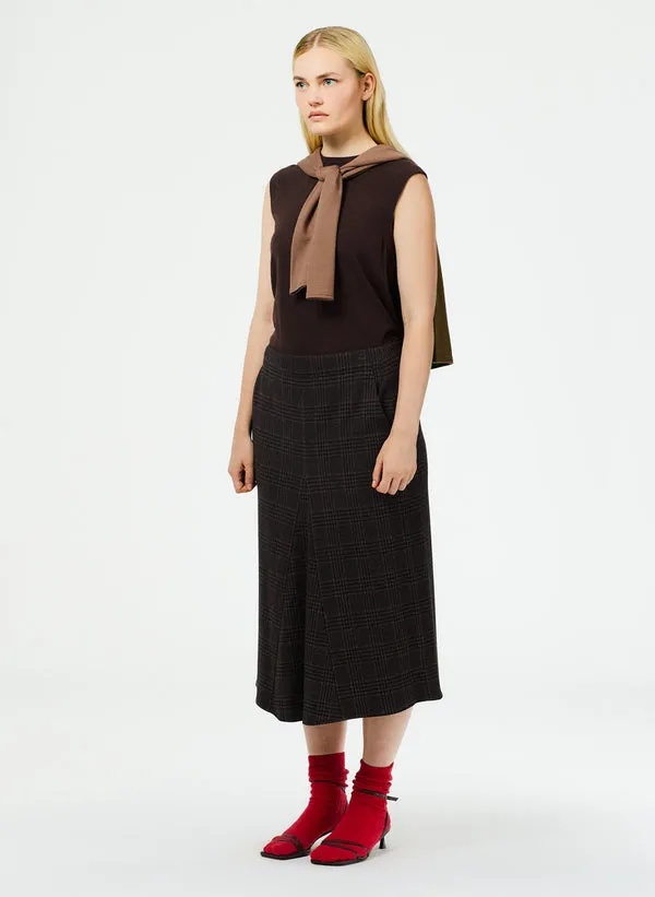 Lutz Knit Godet Midi Skirt