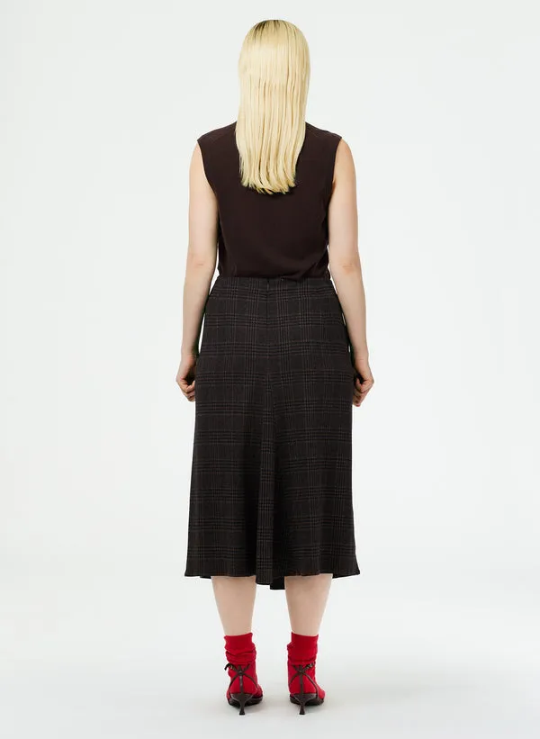 Lutz Knit Godet Midi Skirt