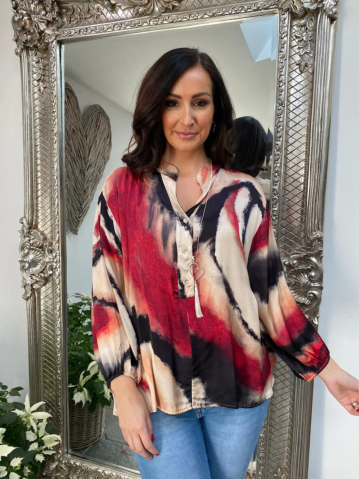 Luxury Tie Dye Hi-Lo Blouse Annie