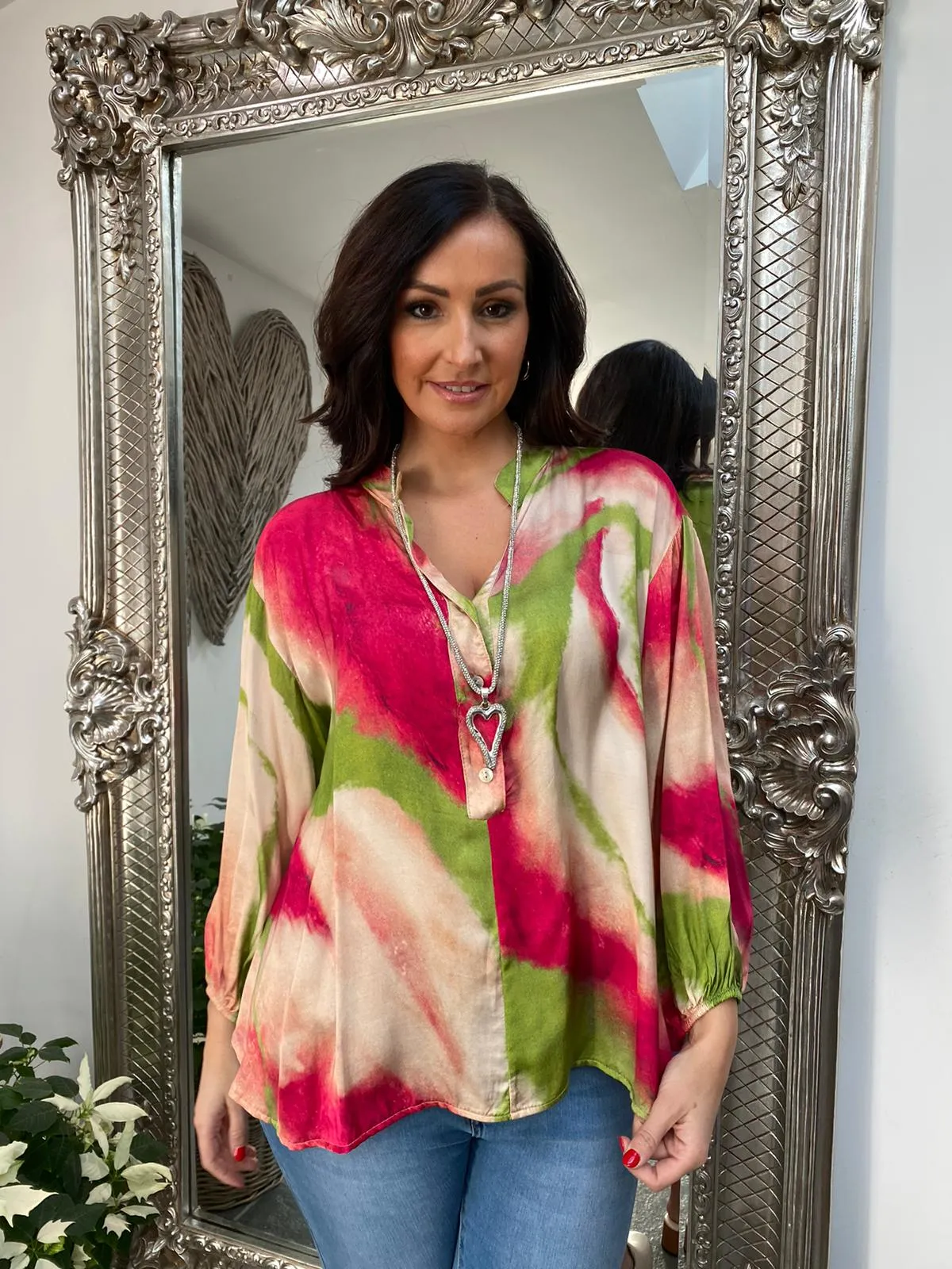 Luxury Tie Dye Hi-Lo Blouse Annie