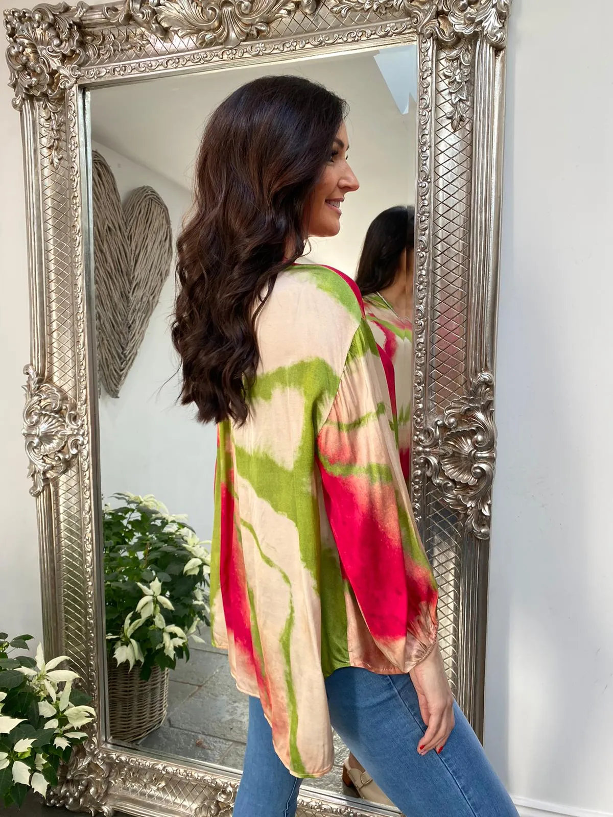 Luxury Tie Dye Hi-Lo Blouse Annie