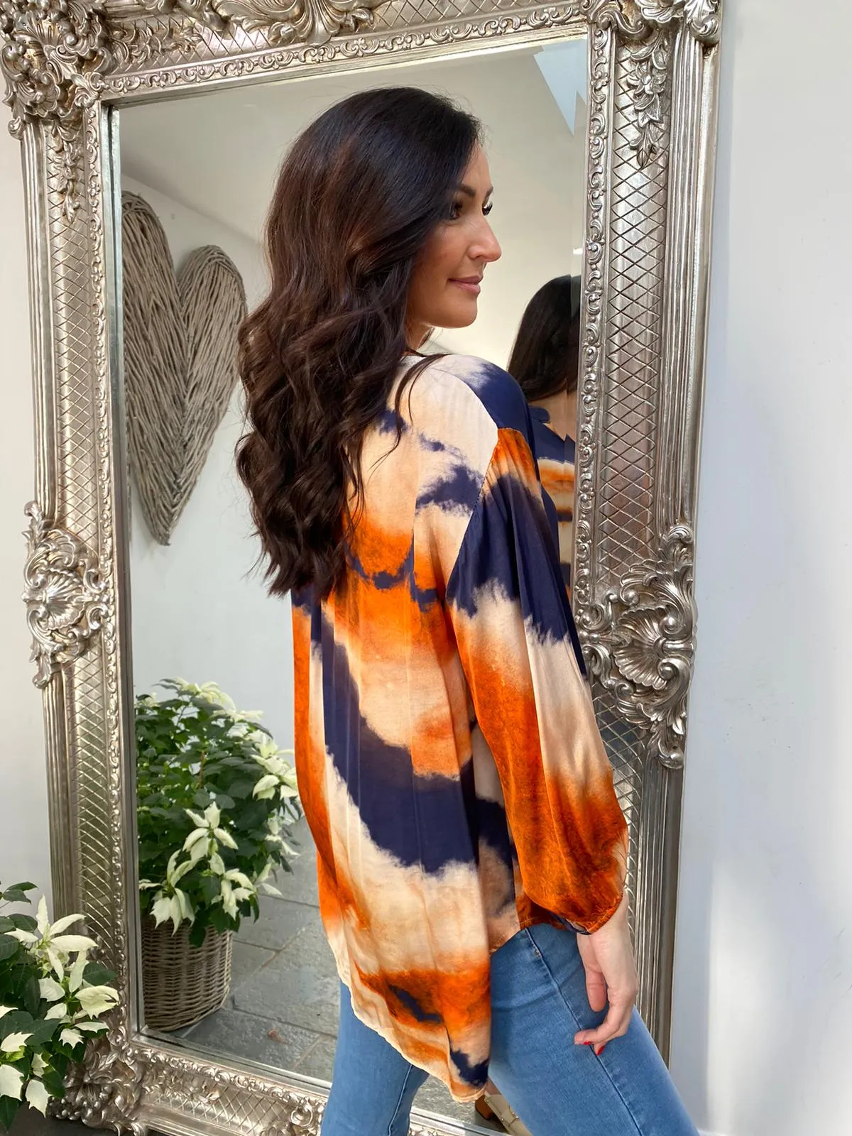 Luxury Tie Dye Hi-Lo Blouse Annie