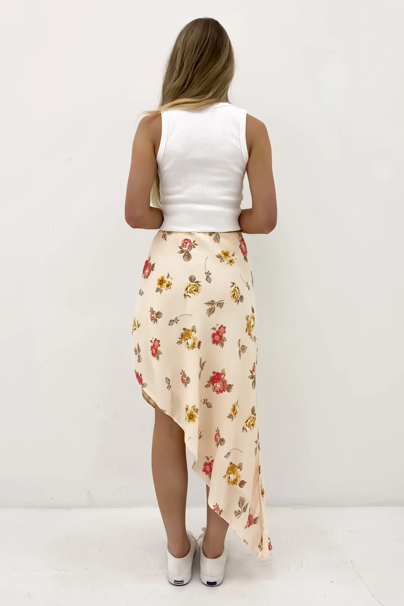 Madelyn Asymmetric Skirt Print