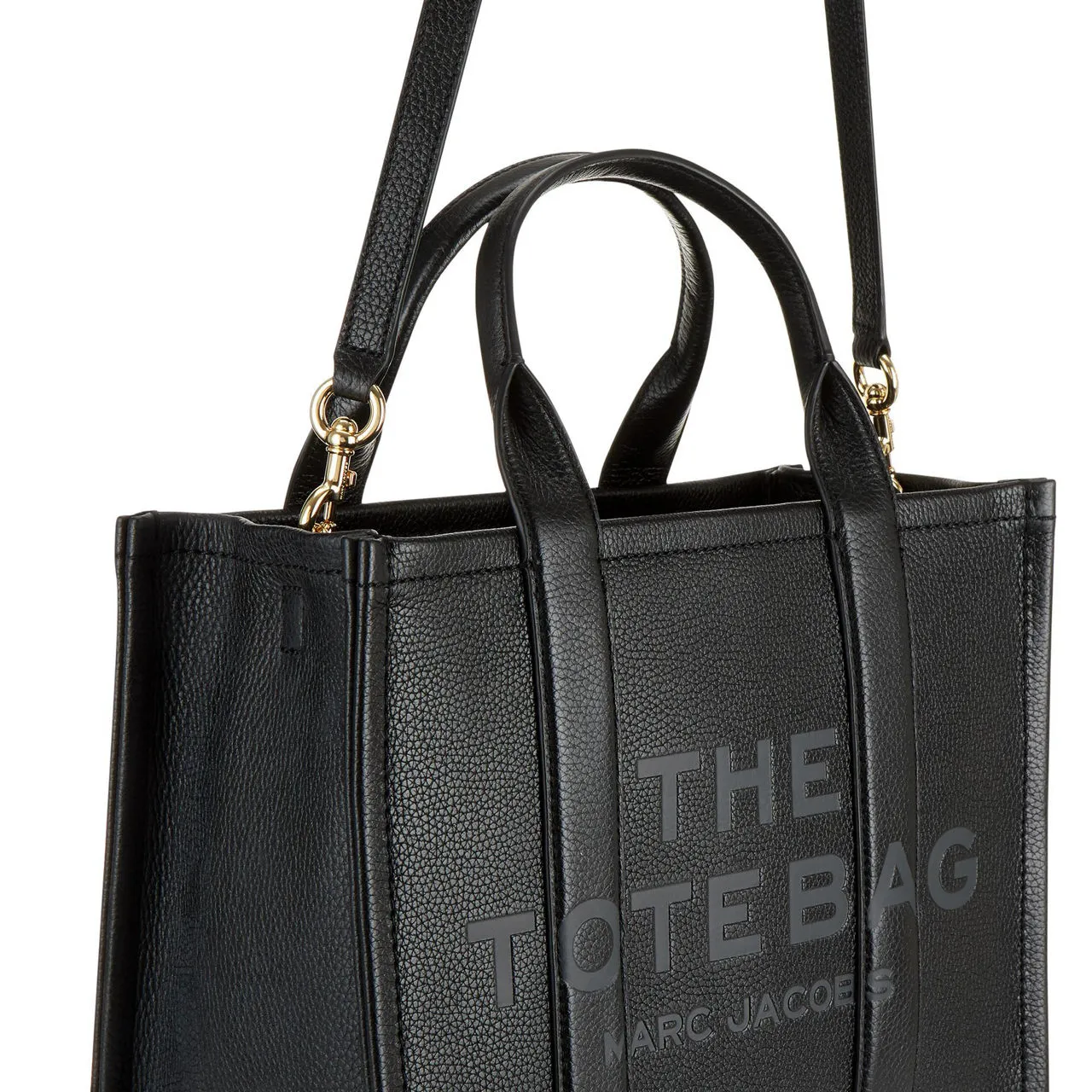 MARC JACOBS The Leather Medium Tote Bag - Black