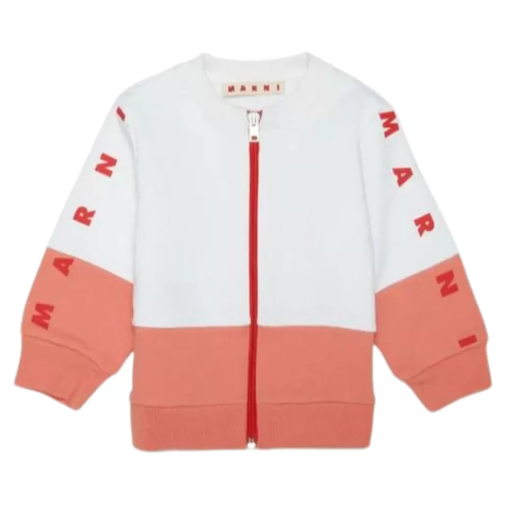 Marni Jacket Two Tone White Peach