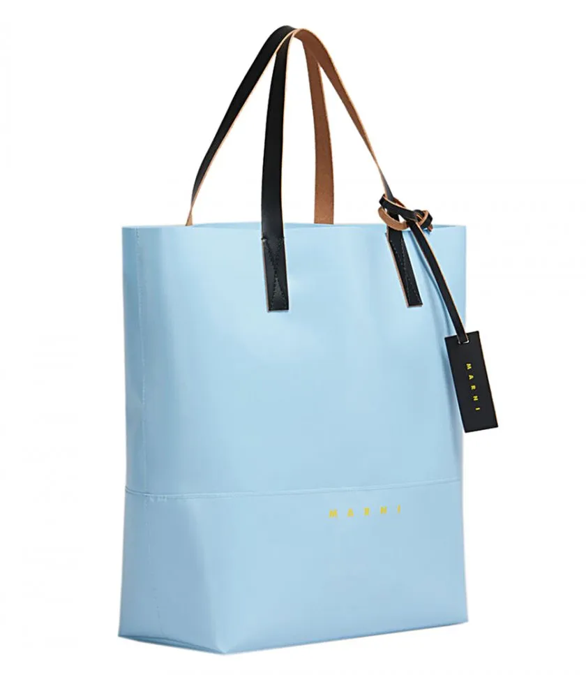 MARNILIGHT BLUE OPEN SHOPPER WITH MARNI TAG