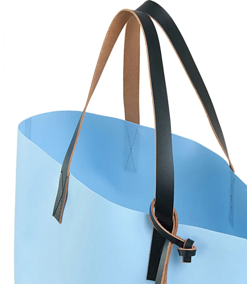 MARNILIGHT BLUE OPEN SHOPPER WITH MARNI TAG