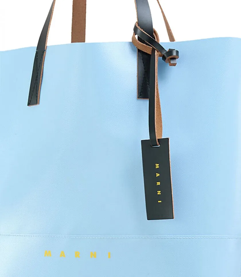 MARNILIGHT BLUE OPEN SHOPPER WITH MARNI TAG