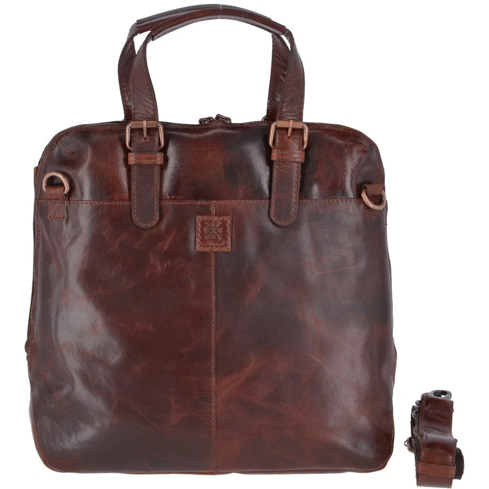 Medium Leather Shopper & Work Bag Tan : Lauren