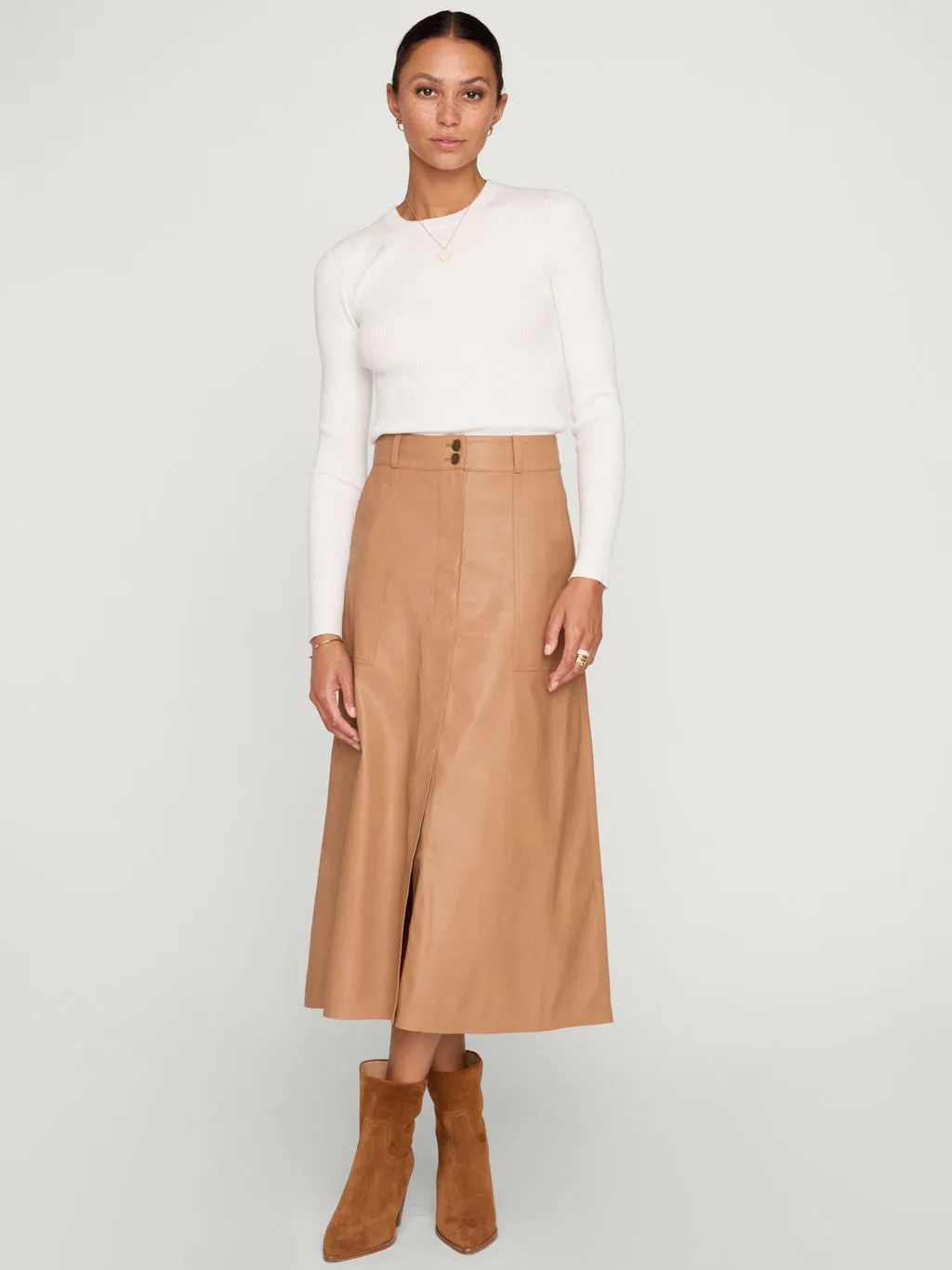 Mica Vegan Leather Skirt