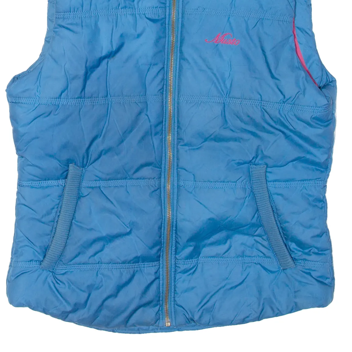 MUSTO Womens Puffer Gilet Blue UK 12