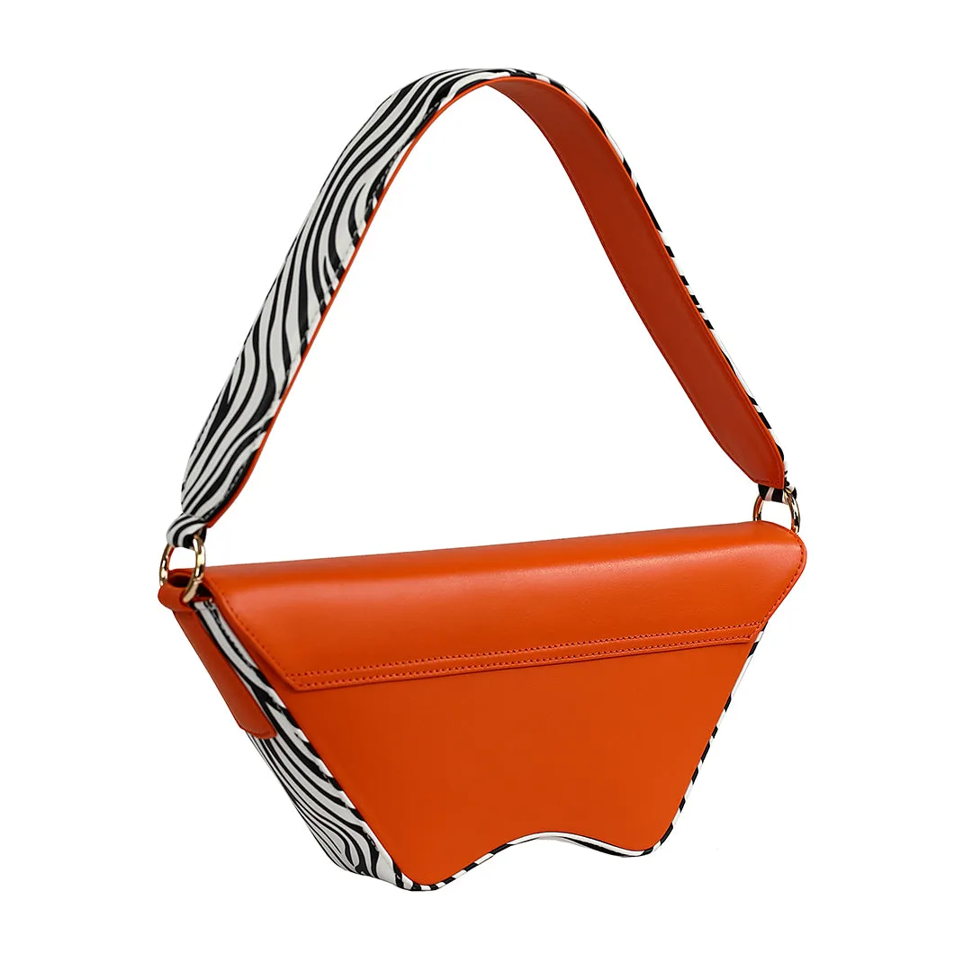 Nadira - Orange x Zebra - Shoulder Bag