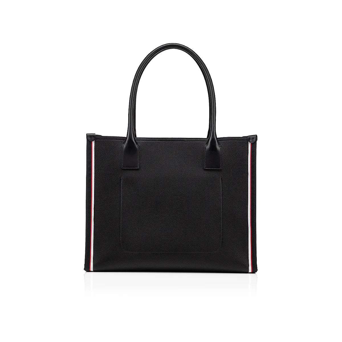 Nastroloubi L Tote bag - Grained calf leather - Black