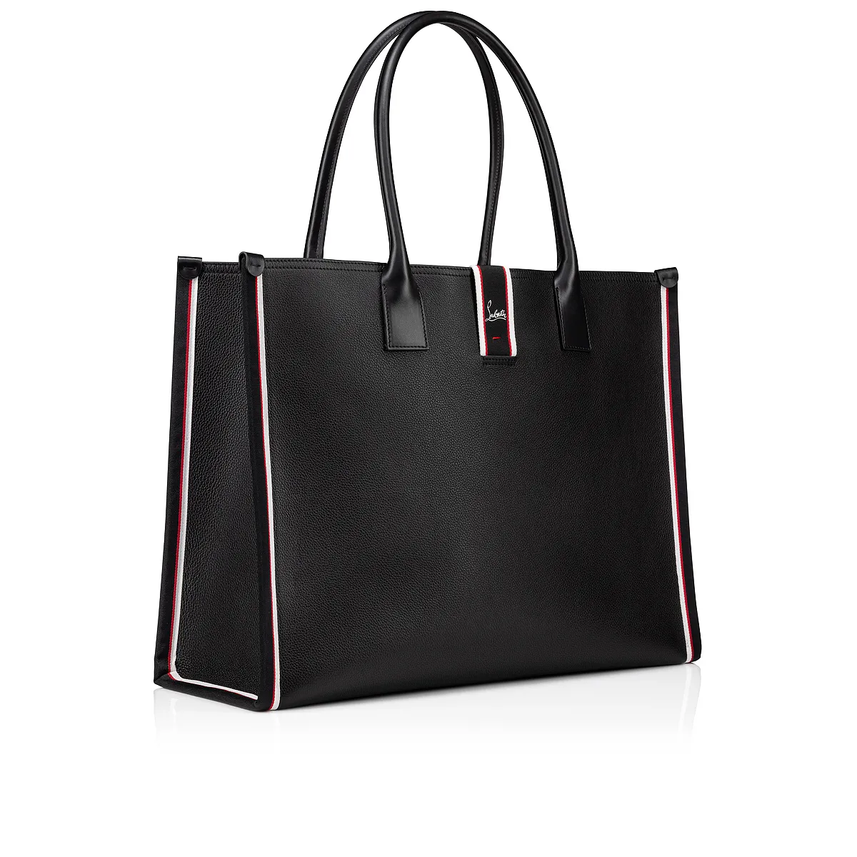 Nastroloubi XL Tote bag - Grained calf leather - Black