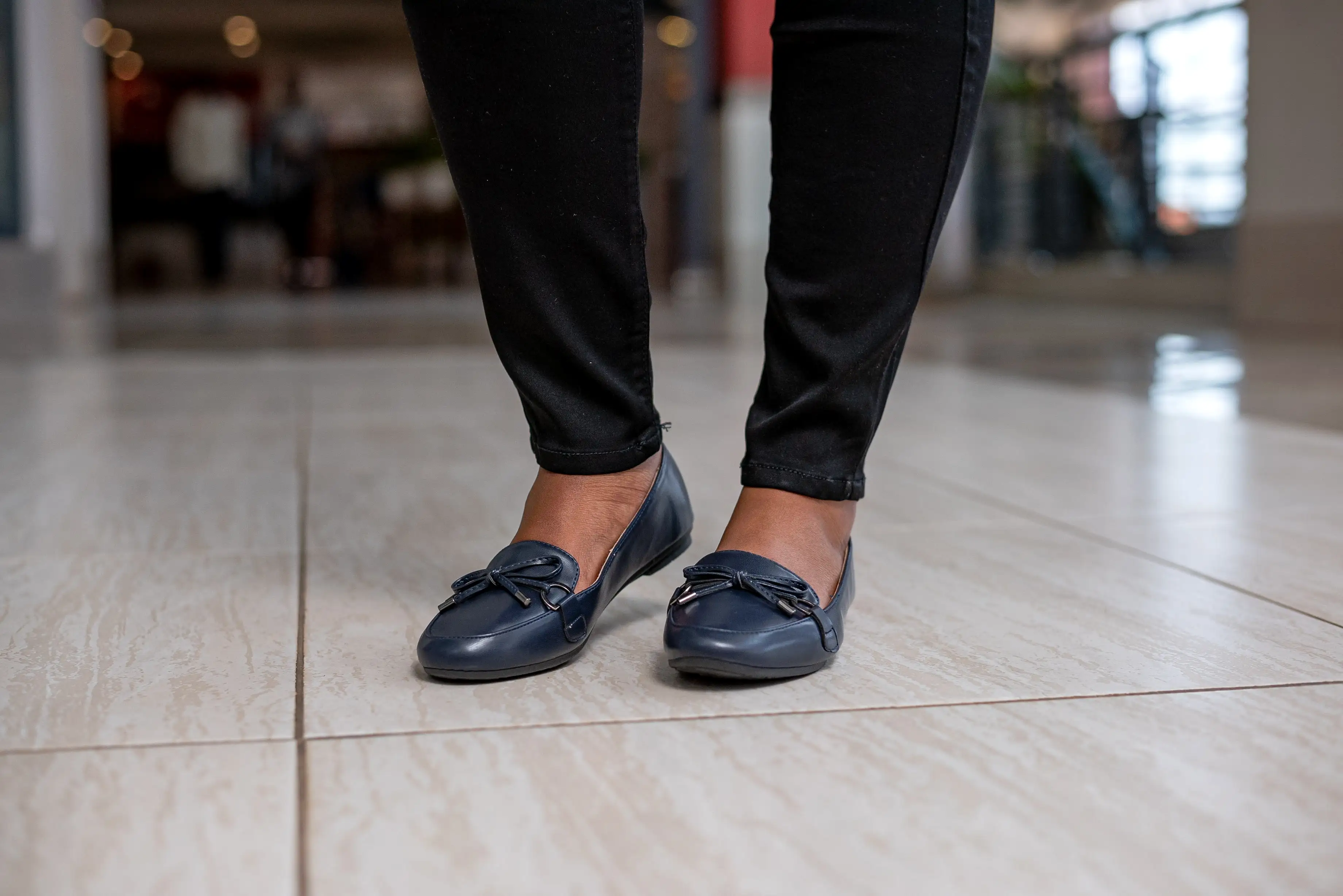 Navy blue flats