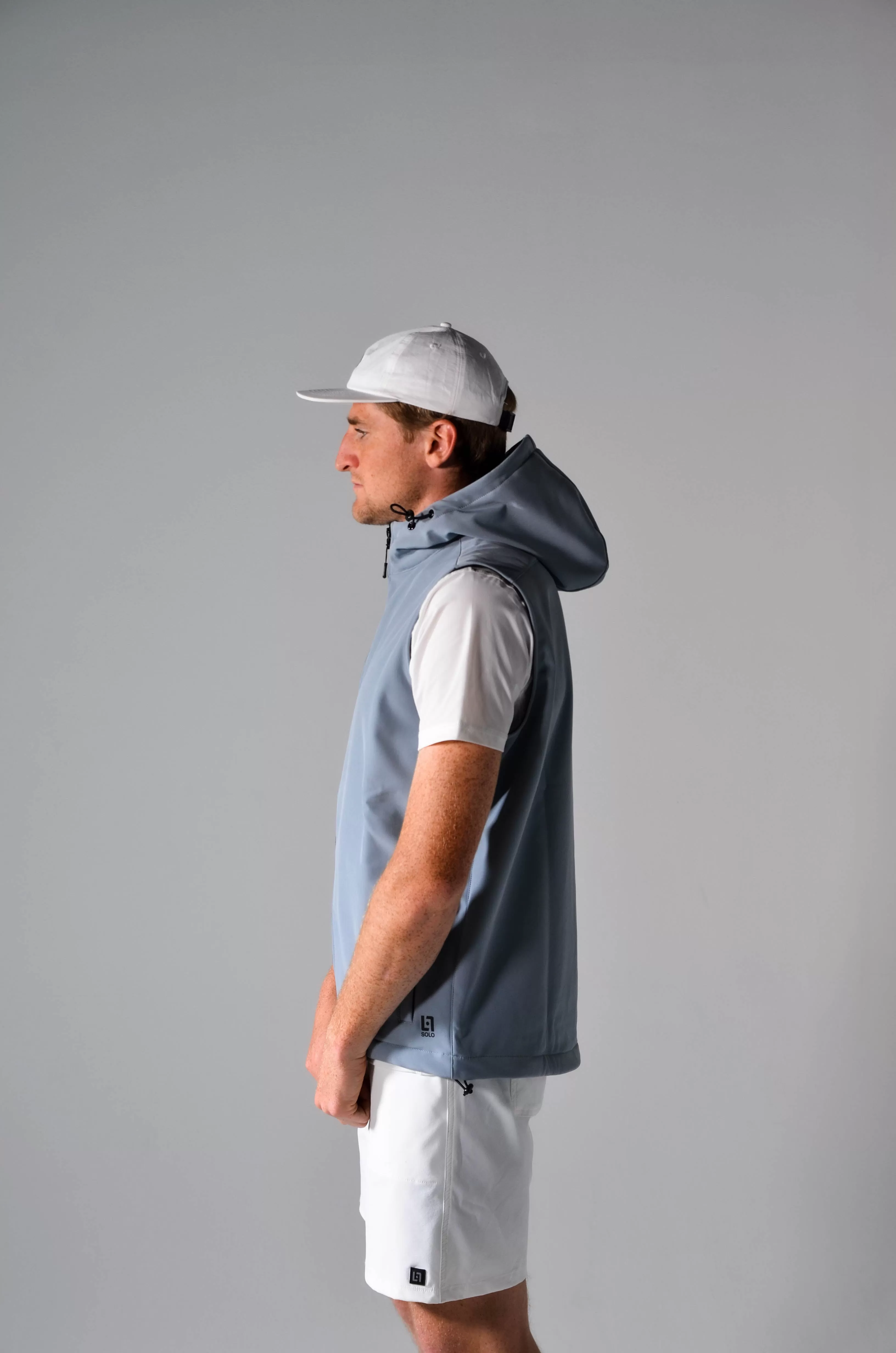 NEW Solo Golf Core Hooded Vest - Sky