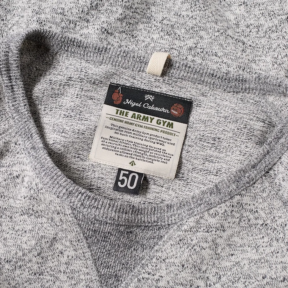 Nigel Cabourn Army Gym Pocket Crew SweatGrey Marl