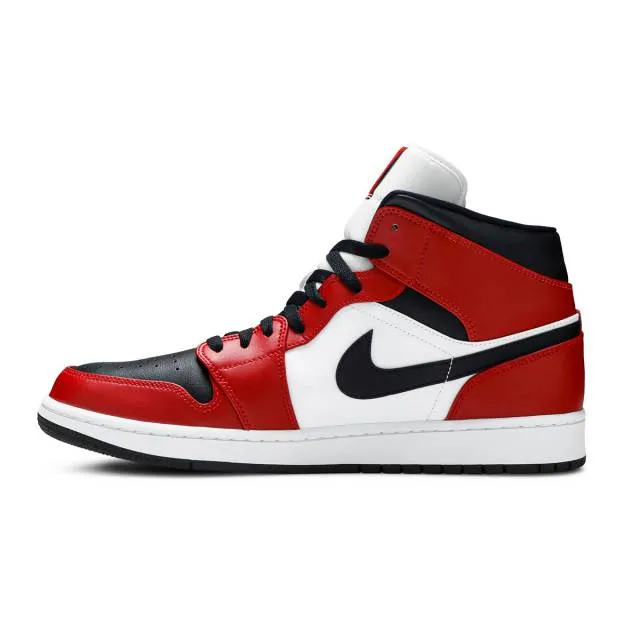 Nike air jordan 1 mid (chicago black toe/ black/ gym red/ white)