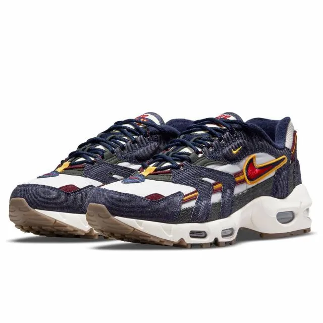 Nike air max 96 2 ii (blackened blue/ gym red/ light bone/ denim