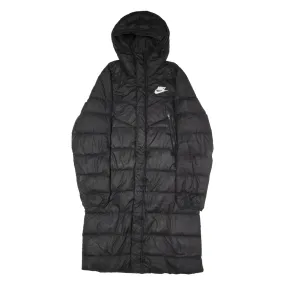 NIKE Mens Puffer Coat Black Hooded S