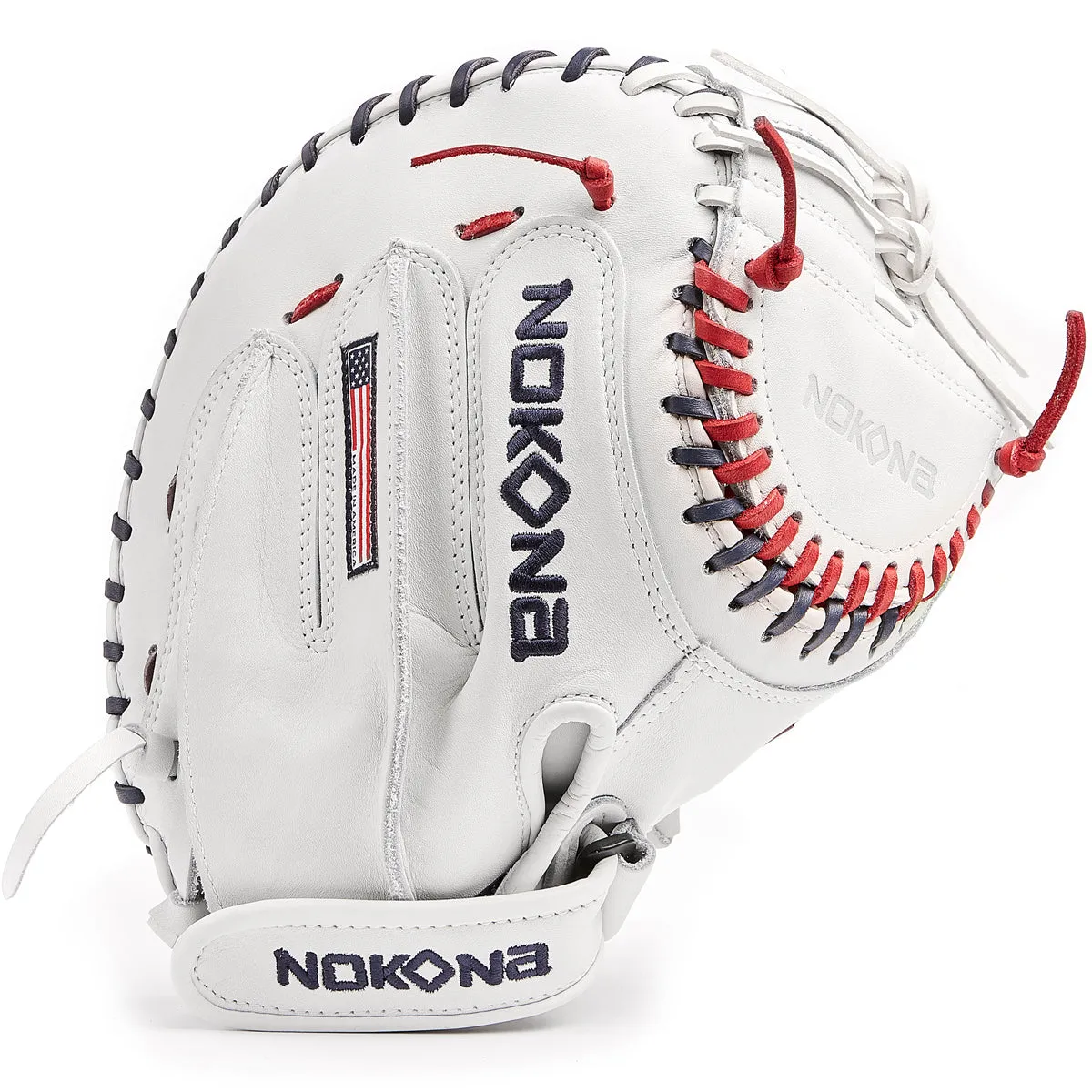 Nokona American KIP 32.5 Fastpitch Catcher's Mitt: A-V3250-WH