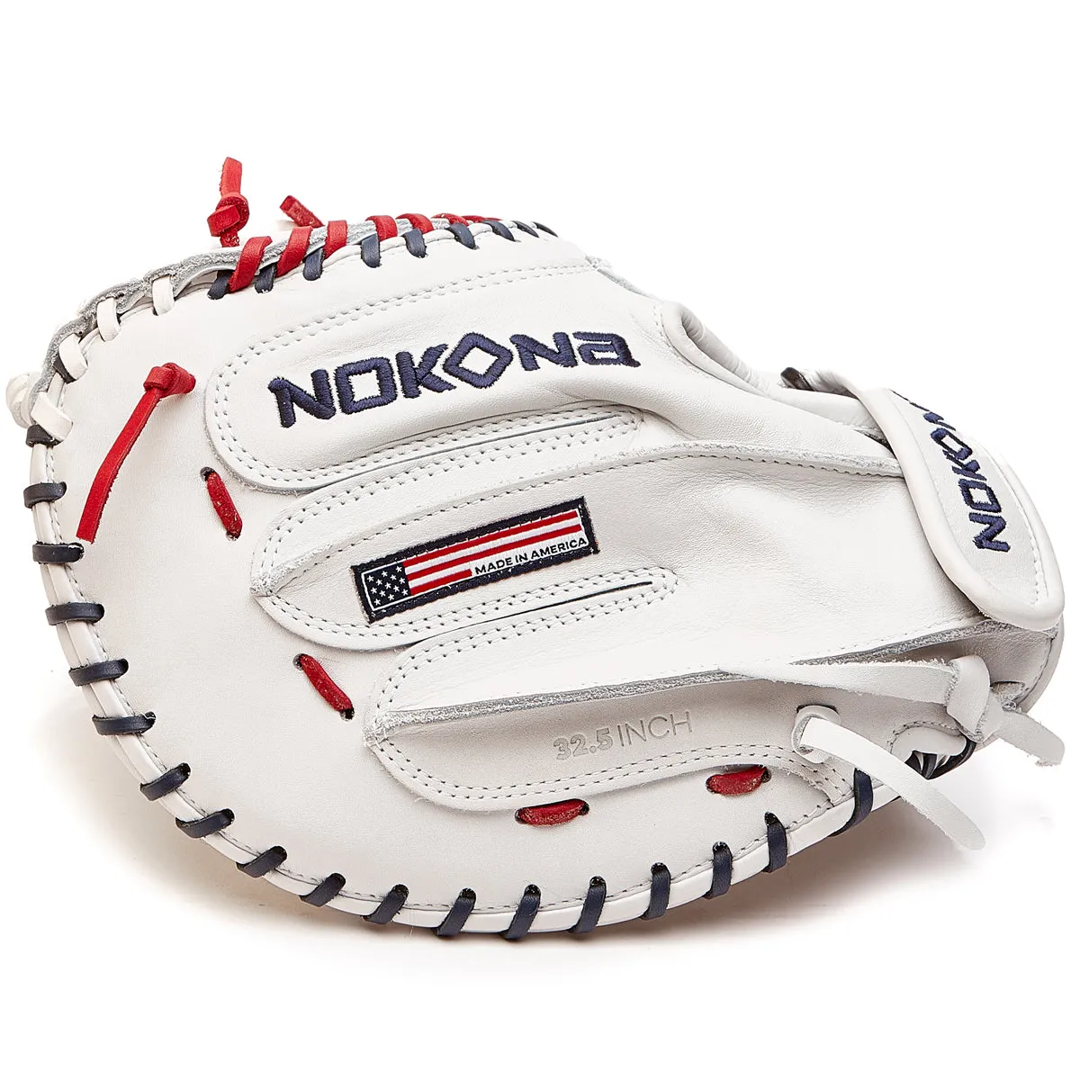 Nokona American KIP 32.5 Fastpitch Catcher's Mitt: A-V3250-WH