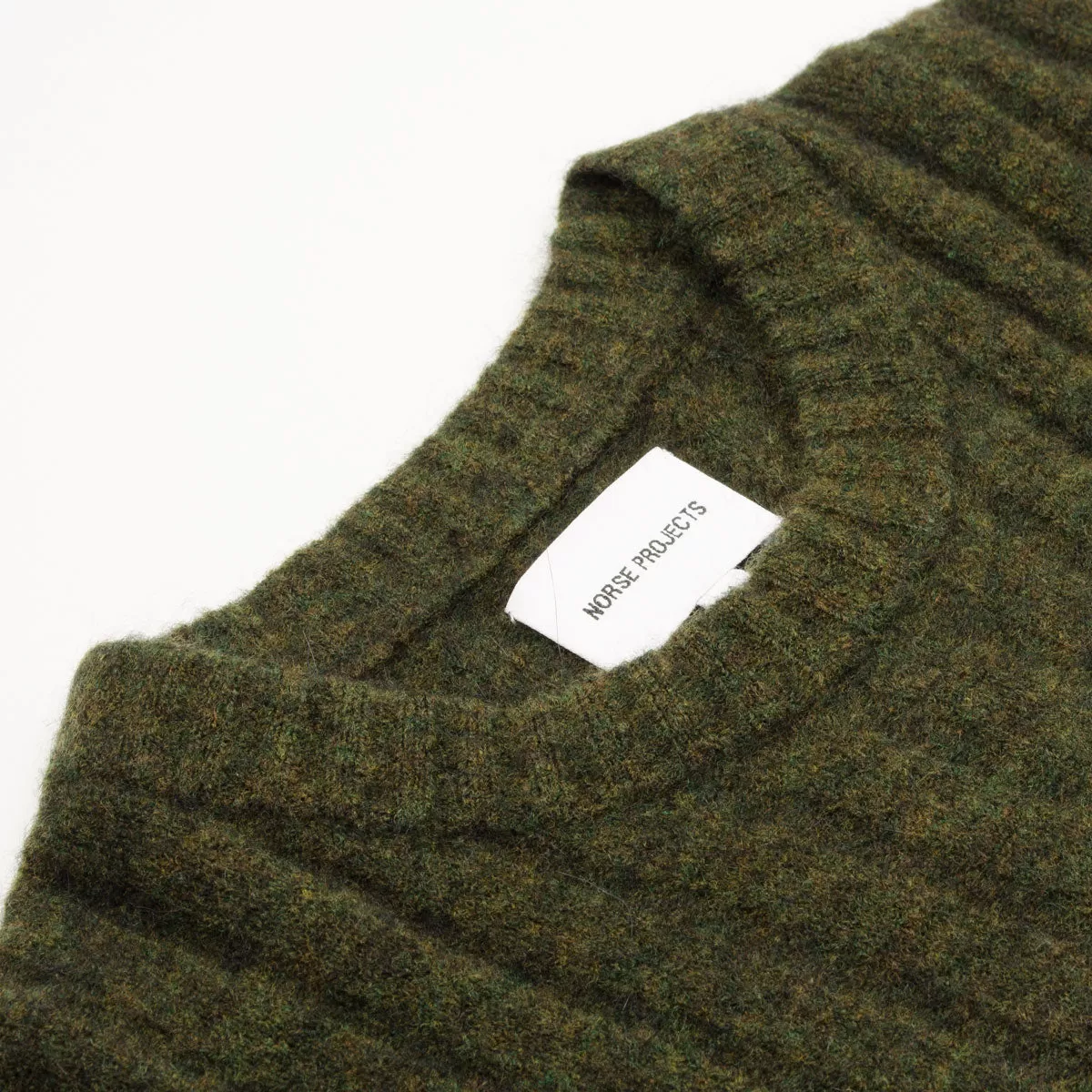 Norse Projects - Sigfred Rib Alpaca Merino Sweater - Dark Olive