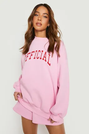 Official Applique Sweater Short Tracksuit