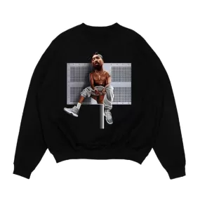 Pac Cool Grey 11's Tee Black Crewneck Sweater