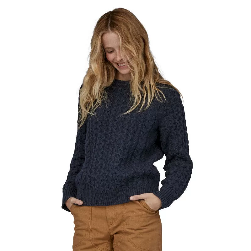 Patagonia  Recycled Wool-Blend Cable Knit Crewneck Sweater - Felpa