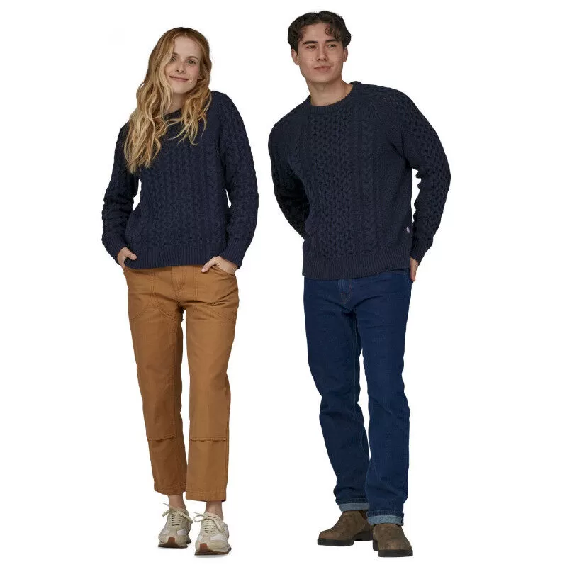 Patagonia  Recycled Wool-Blend Cable Knit Crewneck Sweater - Felpa