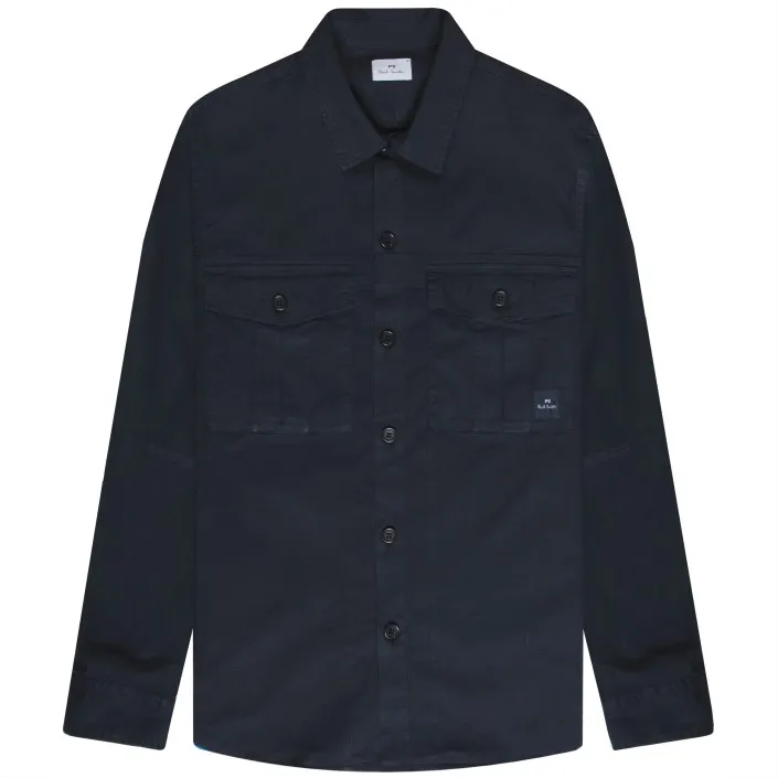 Paul Smith LS Double Pocket Utility Shirt Dark Navy