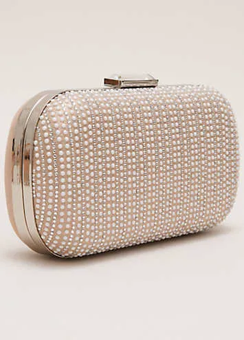 Pearl Embellished Box Clutch Bag by Phase Eight | Look Again