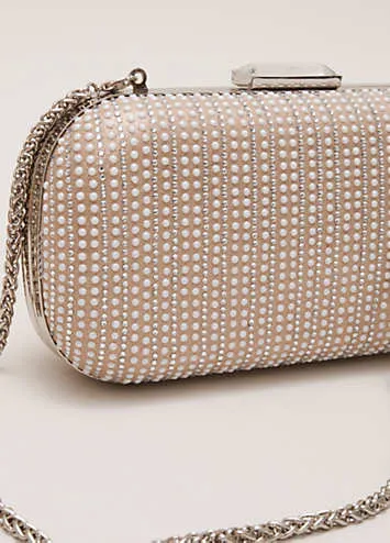 Pearl Embellished Box Clutch Bag by Phase Eight | Look Again