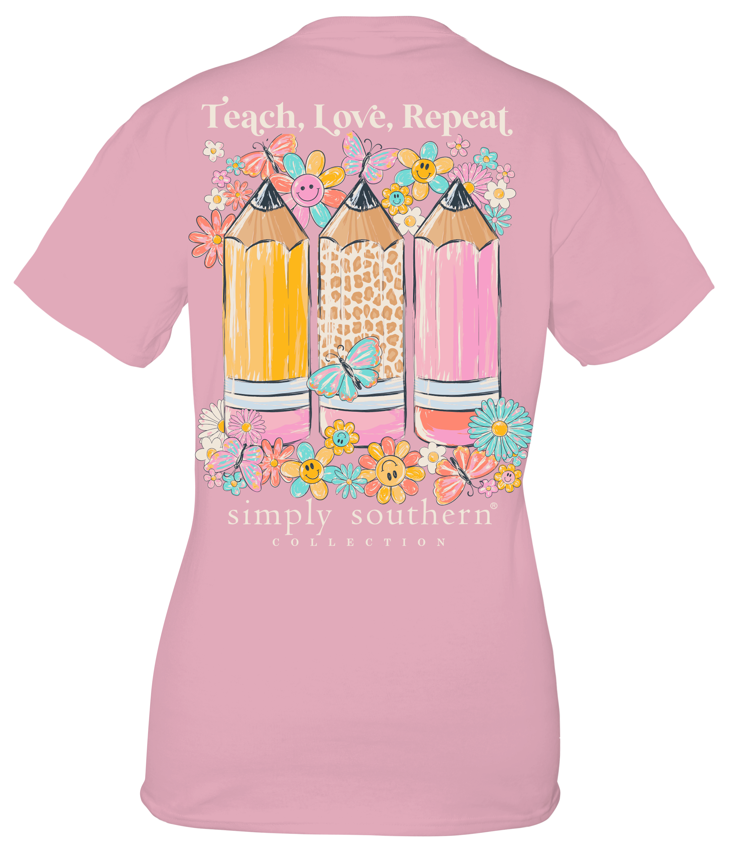 Pencils & Flowers Short Sleeve T-Shirt