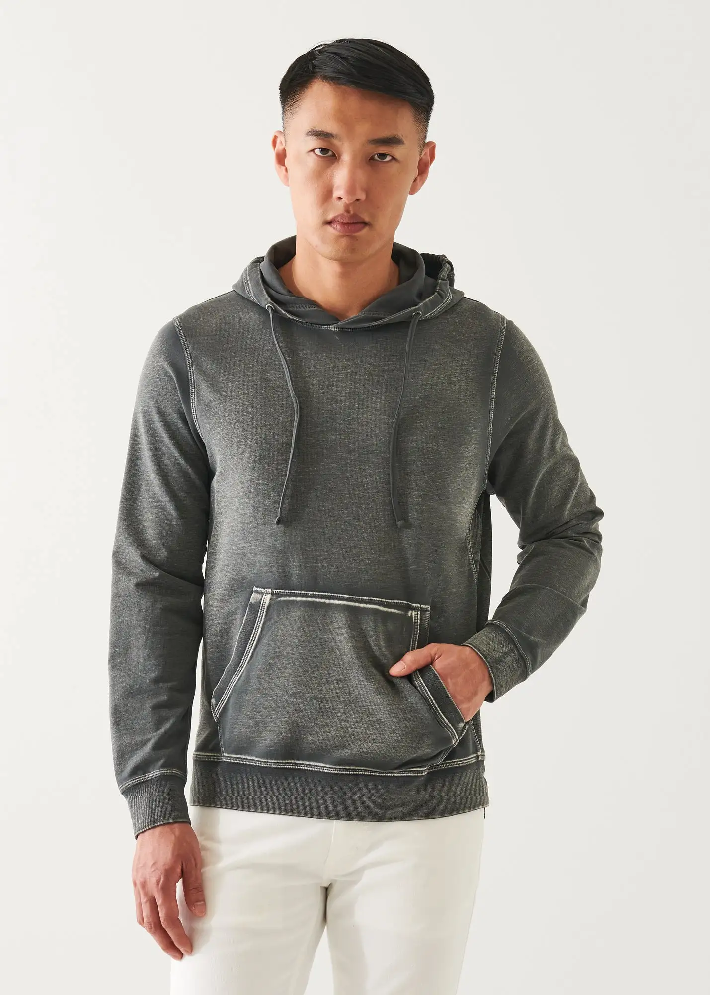 PIMA COTTON FRENCH TERRY VINTAGE WASH HOODIE