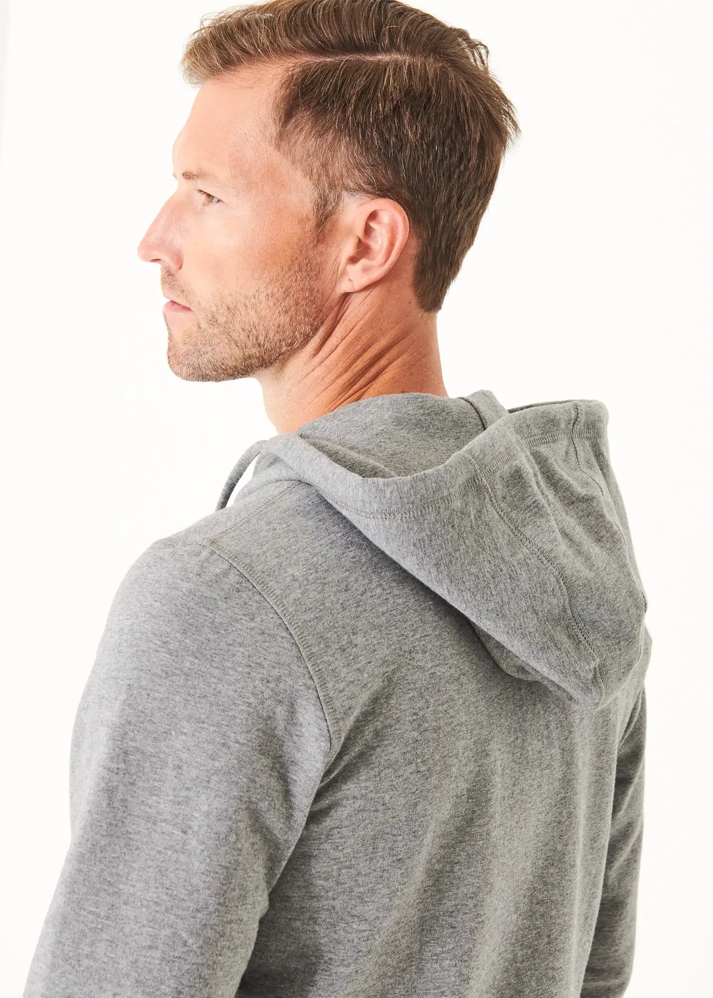 PIMA STRETCH FLEECE ZIP-UP HOODIE