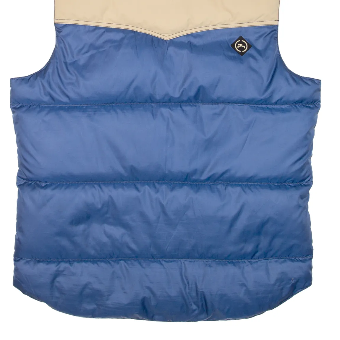 POWDERHORN MOUNTAINEERING Insulated Mens Puffer Gilet Blue Colourblock L