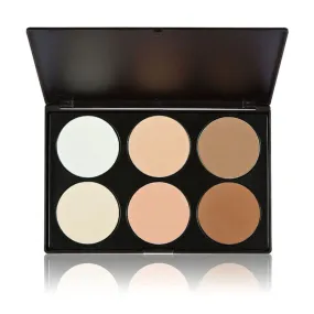 Pressional 6 Color Pressed Powder Palette Nude Makeup Contour Cosmetic