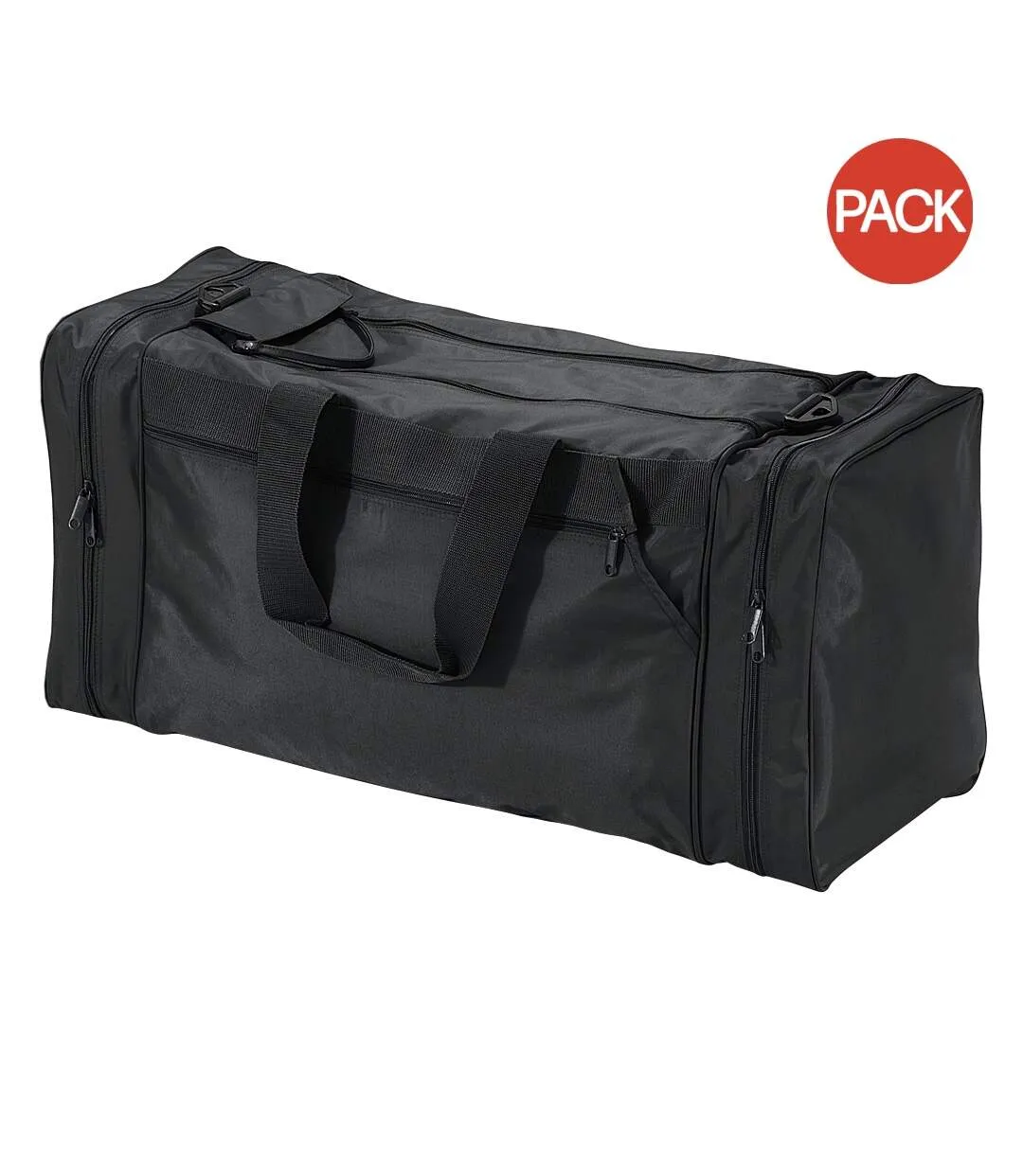 Quadra Jumbo Sports Duffel Bag - 74 Liters (Pack of 2) (Black) (One Size) - UTBC4446