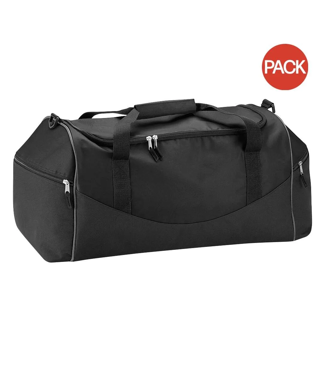 Quadra Teamwear Holdall Duffel Bag (55 liters) (Pack of 2) (Black/Graphite) (One Size) - UTBC4438