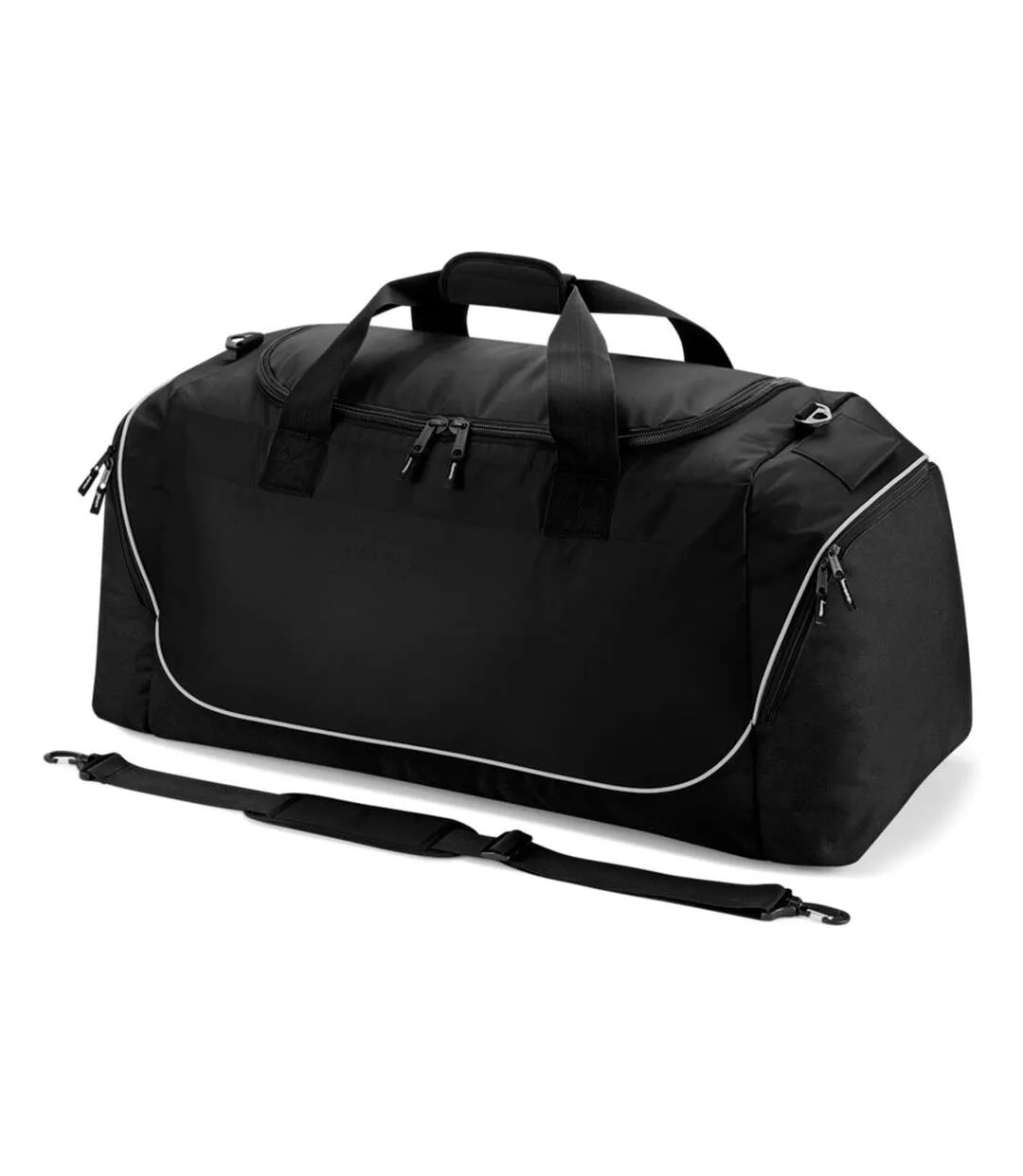 Quadra Teamwear Jumbo Kit Duffel Bag - 110 Liters (Black/Light Grey) (One Size) - UTBC797